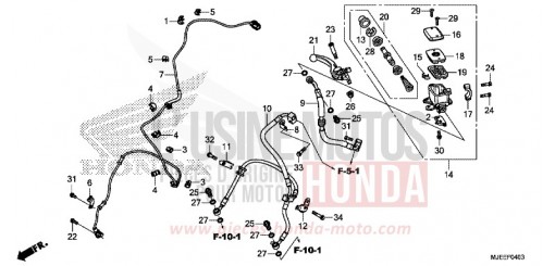 MAITRE-CYLINDRE FREIN AV. (CB650FA) (2) CB650FAH de 2017